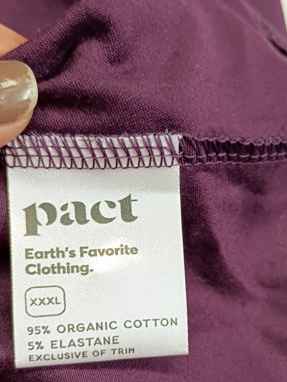 Pact Plum Organic Cotton Fit And Flare Open Back Maxi Dress Size XXXL - Picture 9 of 10